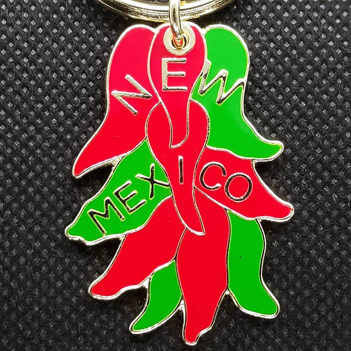Keychain - NM Chili Ristra for New Mexico for wholesale by Fantastic Souvenirs, Gifts & Collectibles