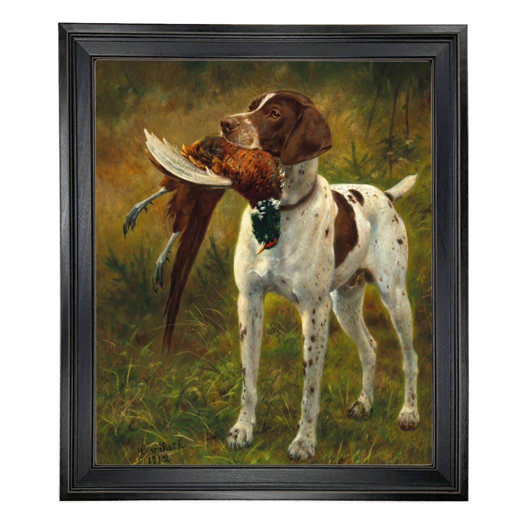 Madison Bay Co. - Historical Home Decor Reproductions – wholesale Wall decor – Kids & Baby – English Pointer with Pheasant Painting Print on Canvas3