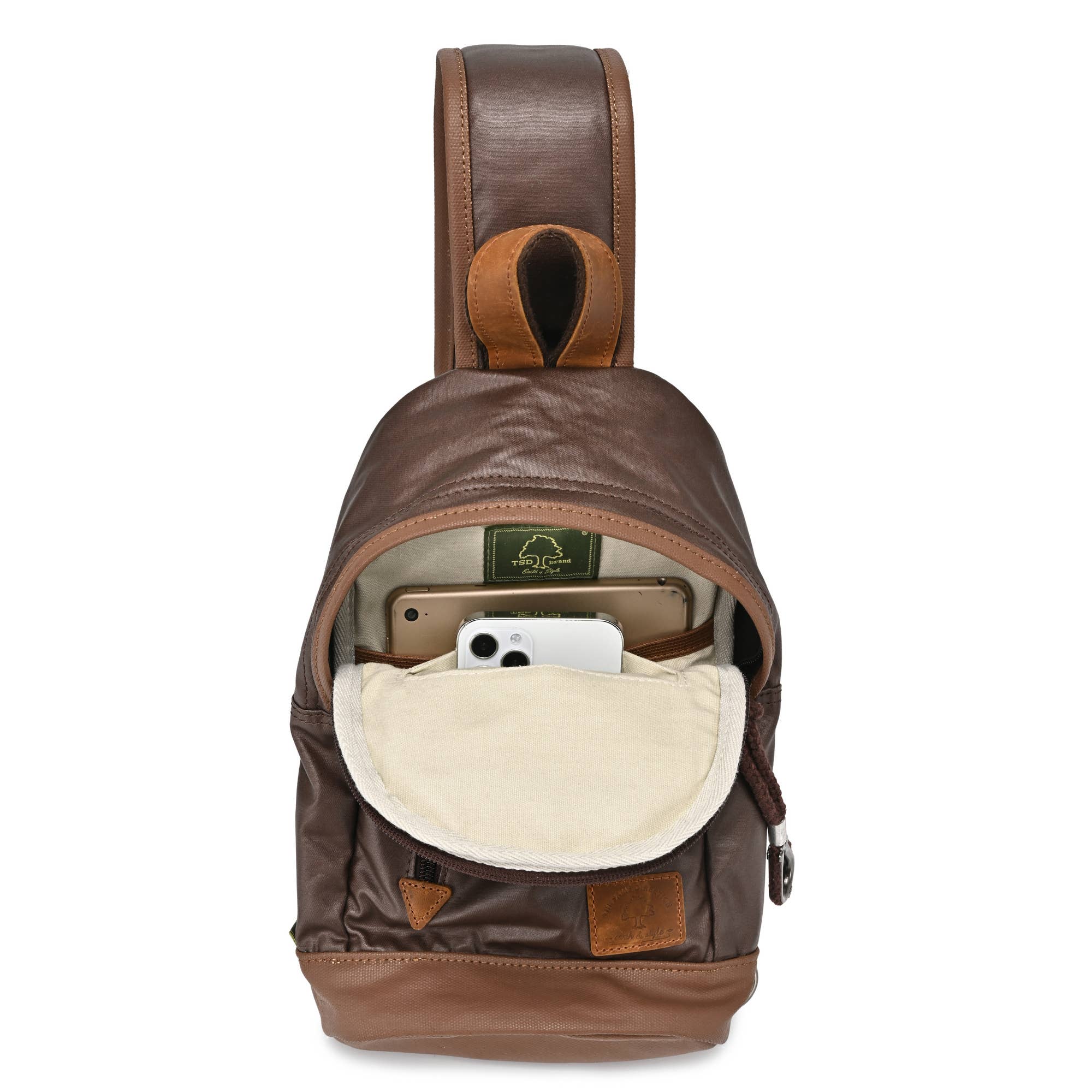 TSD Brand – Engroshandel Crossbodytaske - Dame – Urban Light Coated lærred slynge taske53