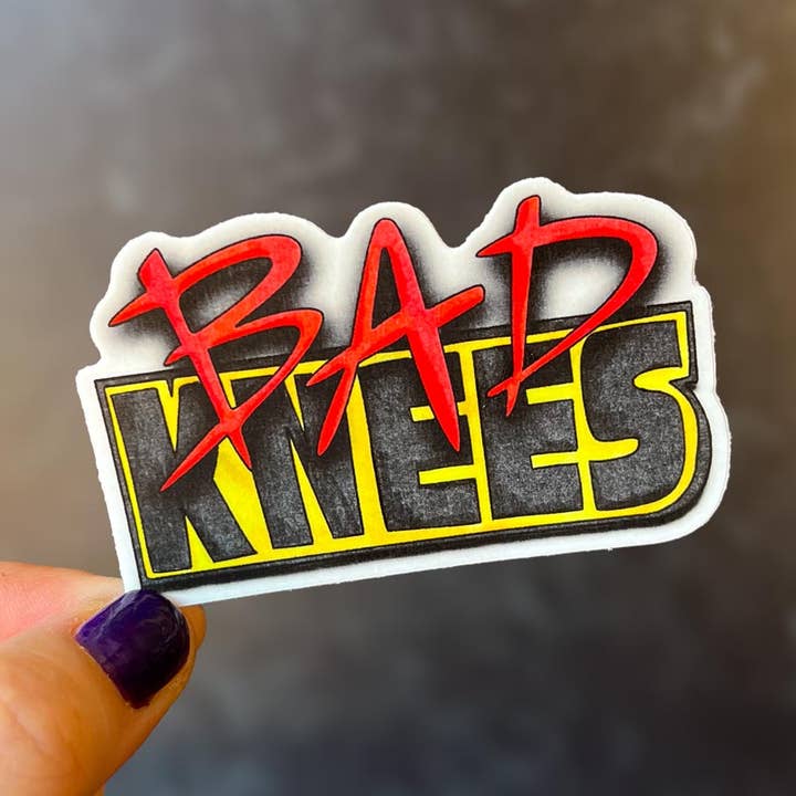 Bad Knees Sticker for wholesale by Pretty Good Cards