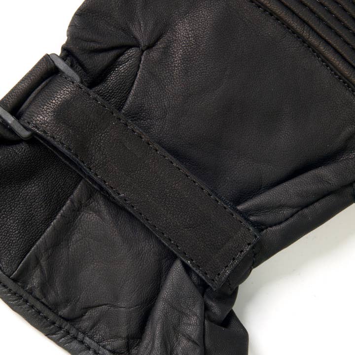 BLK Guantes de piel sin forro GVM1002 Ribbed Knuckles de Hot Leathers de venta al por mayor en Faire
