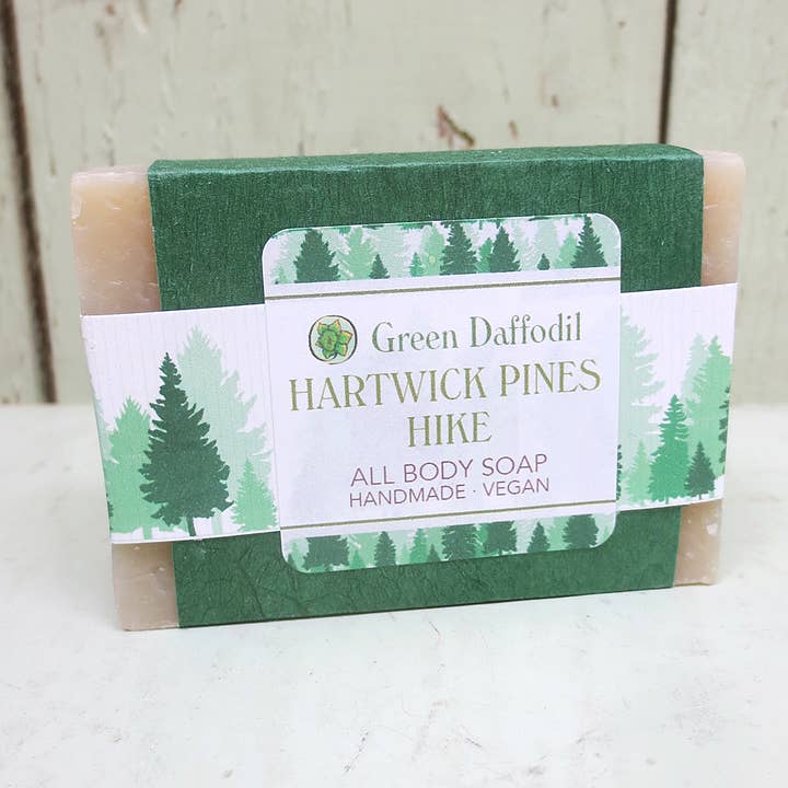 Green Daffodil Bath & Body - Wholesale Bar Soap - Hartwick Pines Hike Handmade Natural Bar Soap - Michigan0