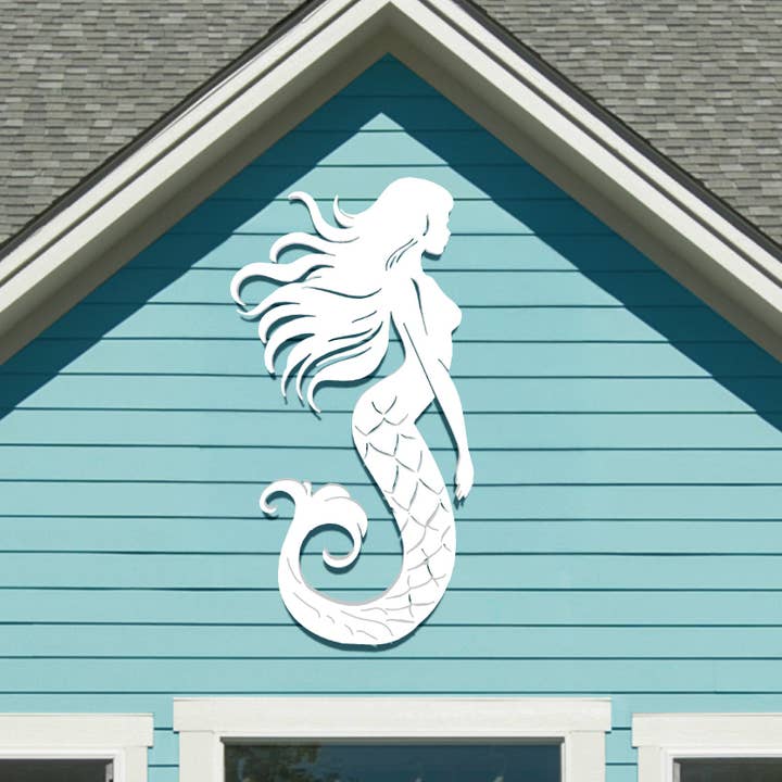 Outdoor Weatherproof Mermaid Wall Art for Coastal Decor for wholesale by JennyGems