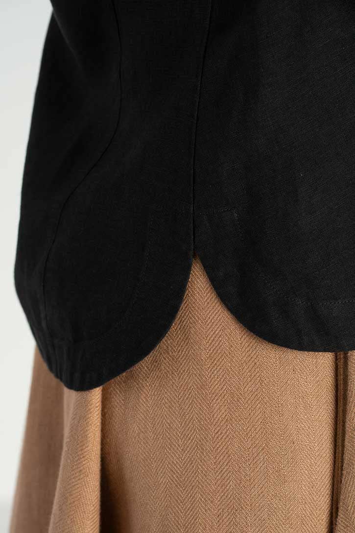 Son de Flor - Wholesale Button Down Shirt - Women's - Frida – Linen Shirt with Sharp Collar5