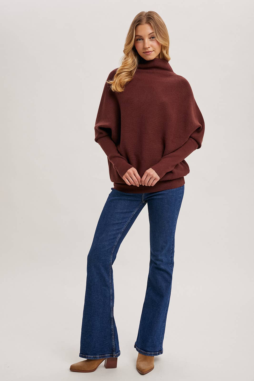 Bluivy - Wholesale Knit Sweater - Women's - SLOUCH NECK DOLMAN SLEEVED PULLOVER40