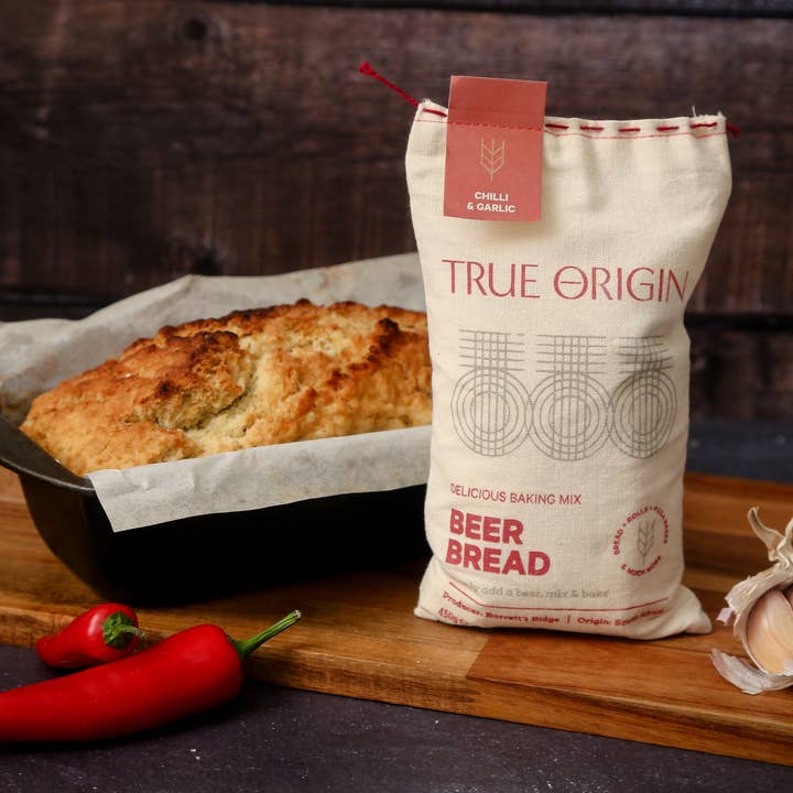 True Origin Foods – wholesale Bread mix – Chilli & Garlic Beer Bread (450g)8