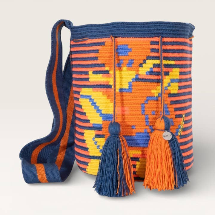 Abstrakt axelremsväska L | Jean för wholesale av Guajii Design