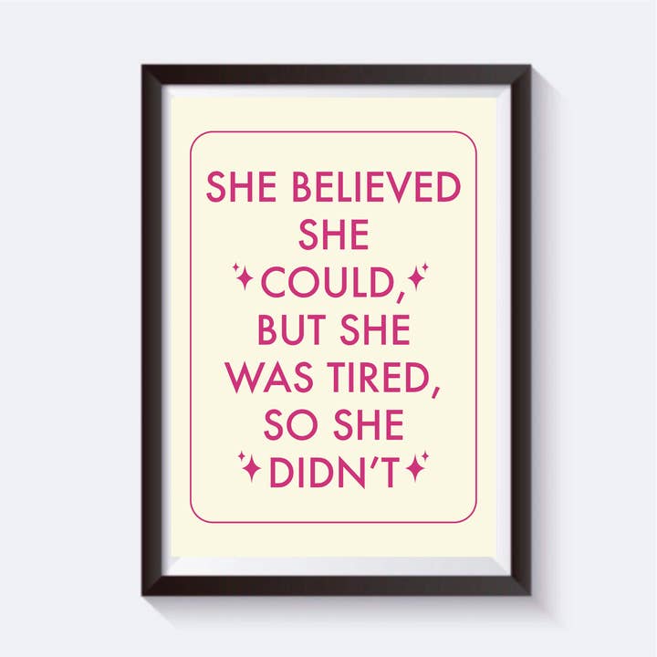 Credeva di poterlo fare, ma era stanca, quindi non stampò per la vendita all'ingrosso da parte di 2 Sisters