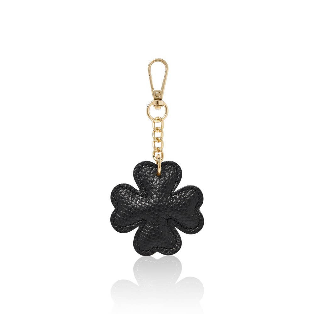 MONTTE DI JINNE – wholesale Keychain – Women's – Lucky Charm – Italian Leather Four-Leaf Clover Keyring0