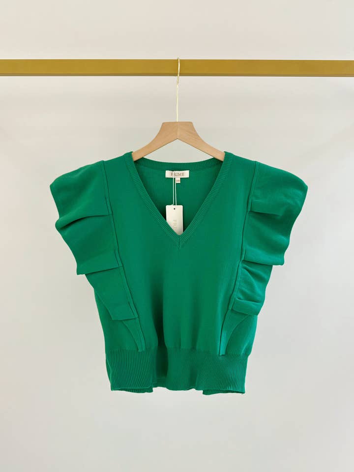 Frime - Wholesale Blouse - Women's - Sleeveless ruffled top - 23384