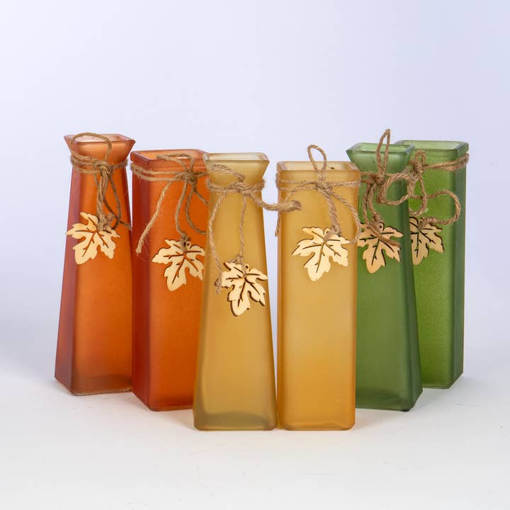 Willow Group - Wholesale Vase - Square Glass Vase 6 Asst. Styles **MM18**5