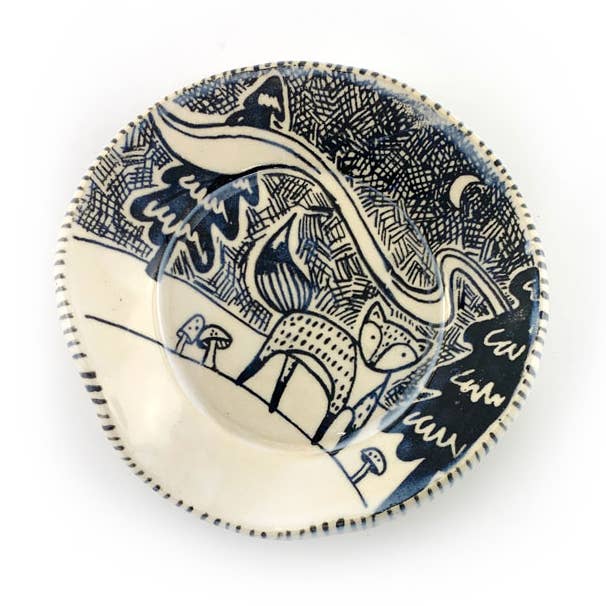Fox Spoon Rest, Cottage Pottery, Farmhouse Decor for wholesale by Magpie Mischief