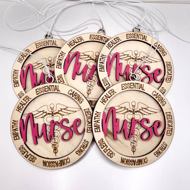 Nurse Car Charm (Set of 5) for wholesale by Y'all-ternative