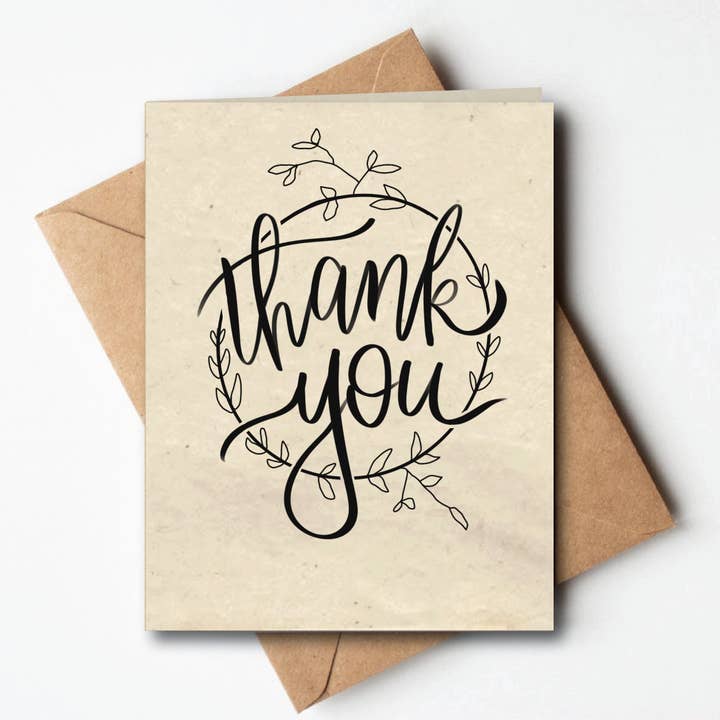 PLANTABLE Seed Paper Card - Tak krans for engroshandel hos Daisy Print Company