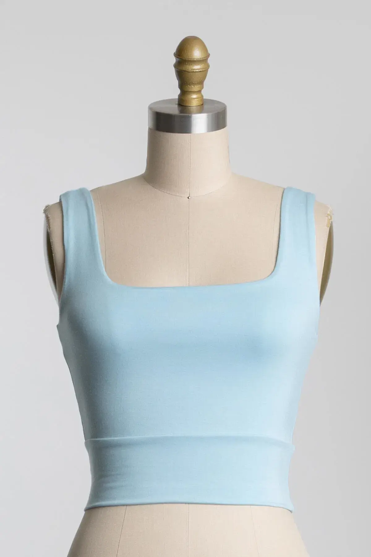 Final Touch - Wholesale Knit Top - Women's - Square Neck Fitted Crop Top - T1685927