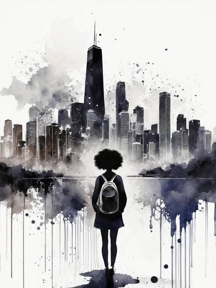 BG Traveler Bronzeville Fine Art lykønskningskort for engroshandel hos Blacartistry