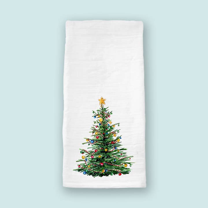 Christmas Tree Tea Towel for wholesale by Grace Langdon Art