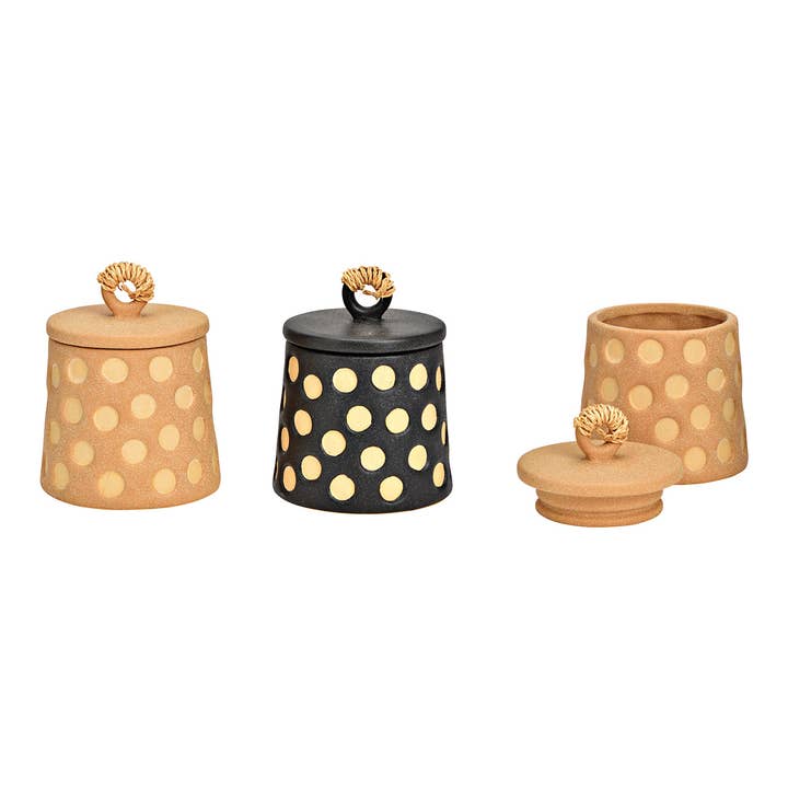 Wurm - Wholesale Decorative Figurine - Porcelain can beige, black 2-fold, (W/H/D) 10x12x10cm