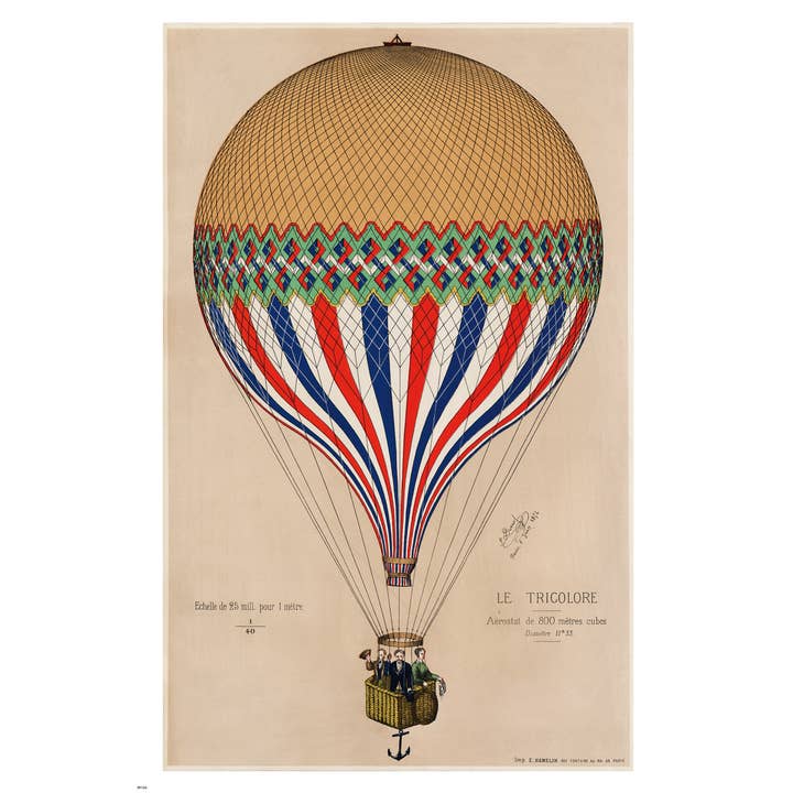 Close Up GmbH – Engroshandel Plakat – Varmluftballonplakat Le Tricolore, E. Hamelin 91,5 x 61 cm