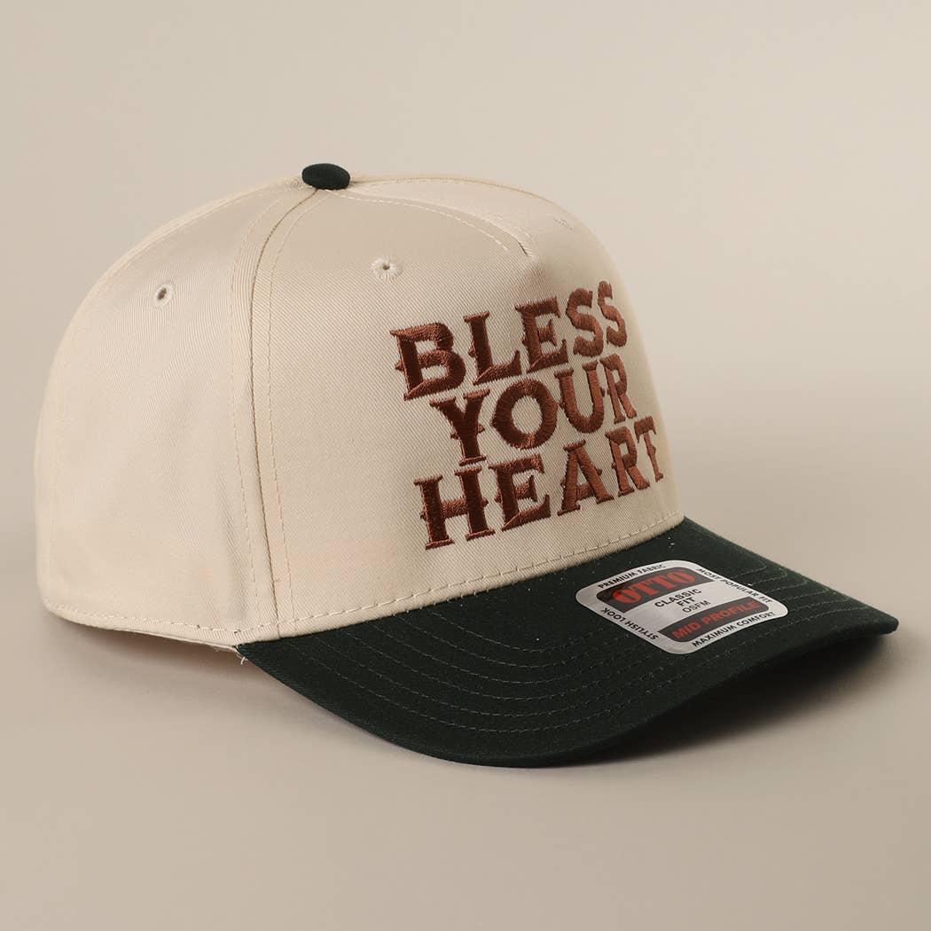Fashion City - Wholesale Baseball Cap - Unisex - BLESS YOUR HEART Embroidery Trucker Hat 7