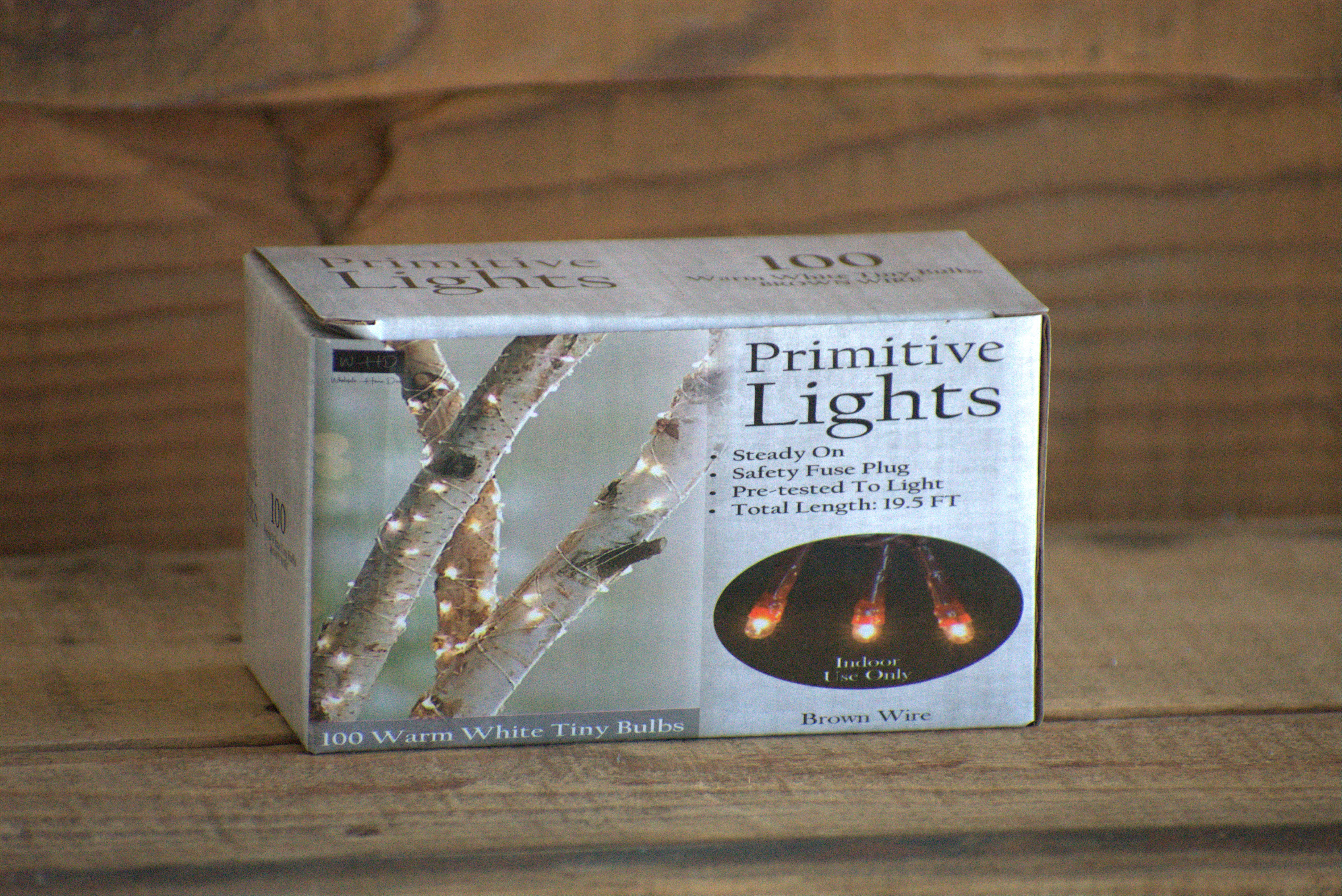 Wholesale Home Decor - Wholesale String Lights - 100 Bulb Primitive Rice String Light 19.5 ft Brown Cord1