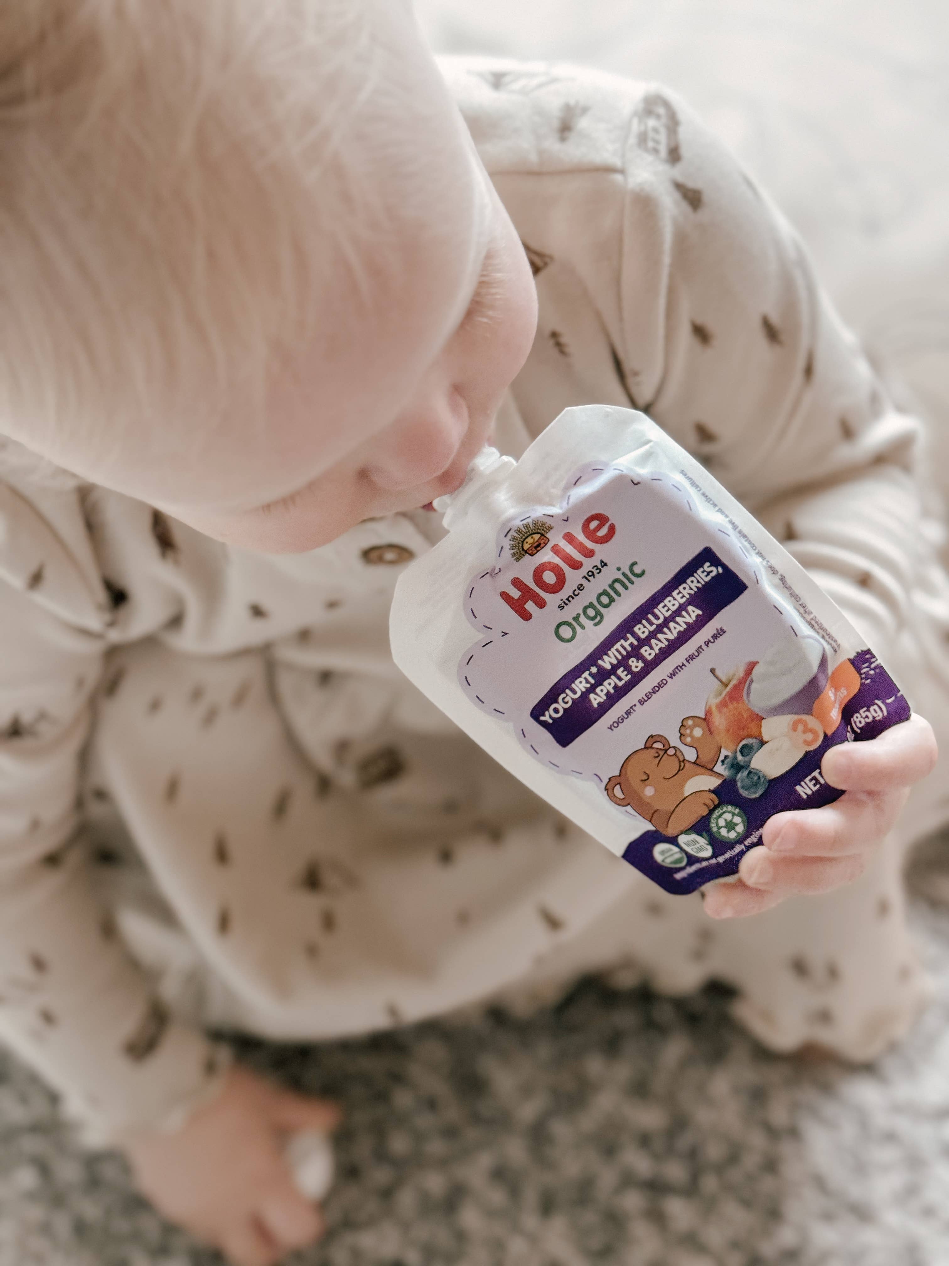 Holle USA - Wholesale Baby Food - Holle Organic Yogurt Pouches: Blueberries, Apple, Banana5
