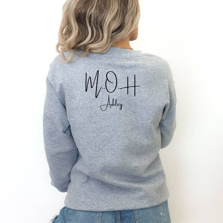 M.O.H (Maid of Honor) Crewneck for wholesale by Simply Name It