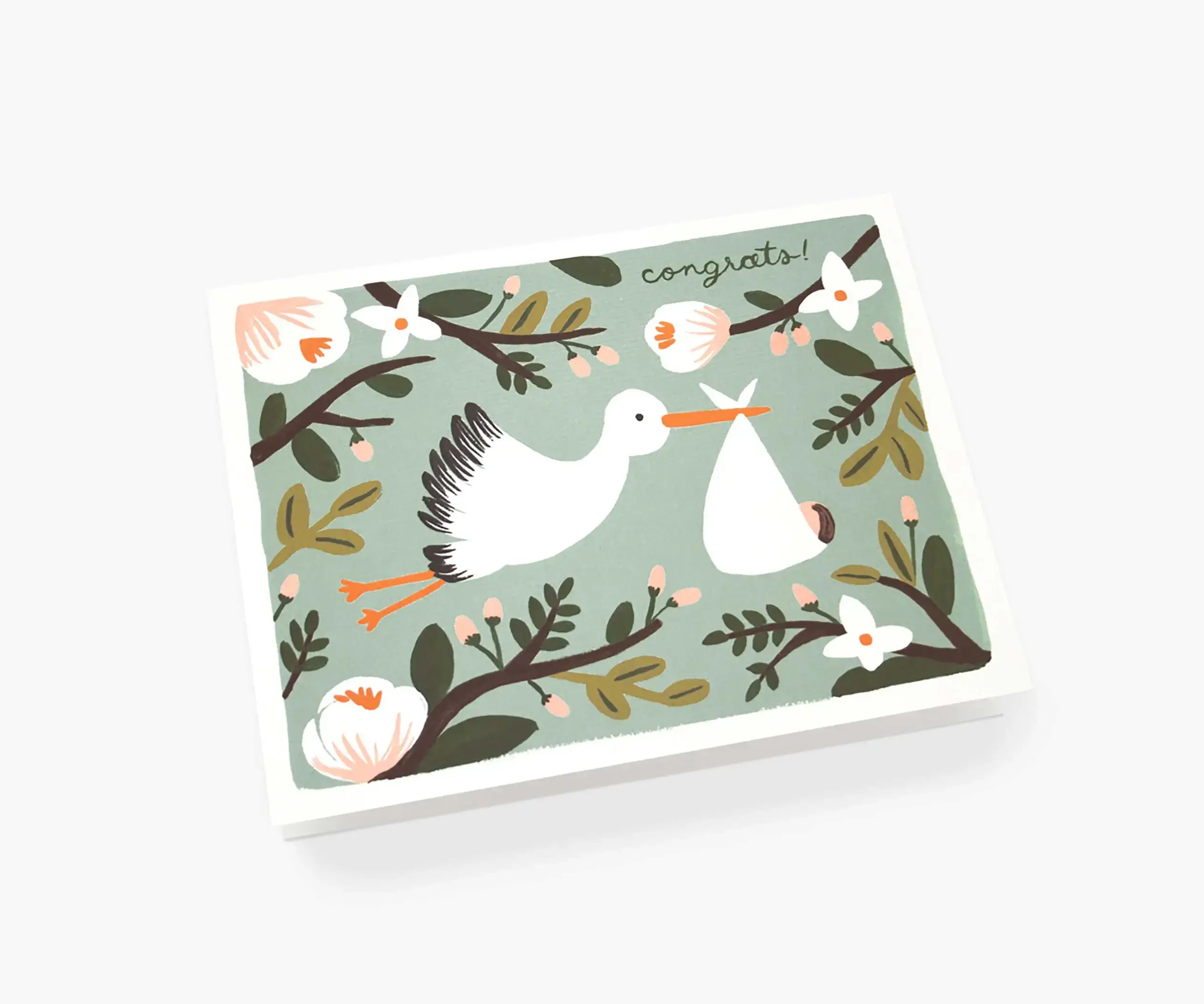 Rifle Paper Co. - Wholesale Baby Card - Congrats Stork Card1
