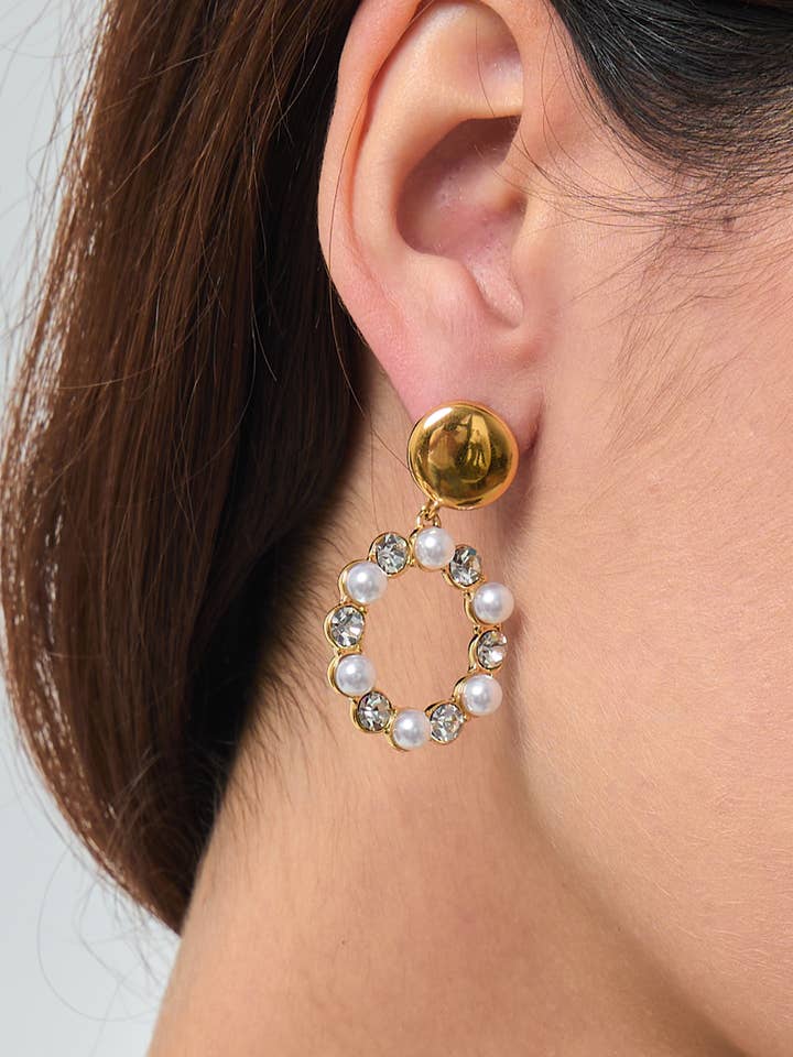 Orecchini in acciaio inossidabile 124AQ219 per la vendita all'ingrosso da parte di BYREN | ÉLINE L'ATELIER