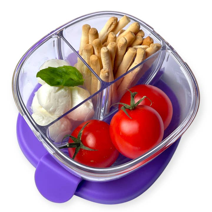 Compact Leakproof Snack Bowl with 3 Compartments for wholesale by Yumbox