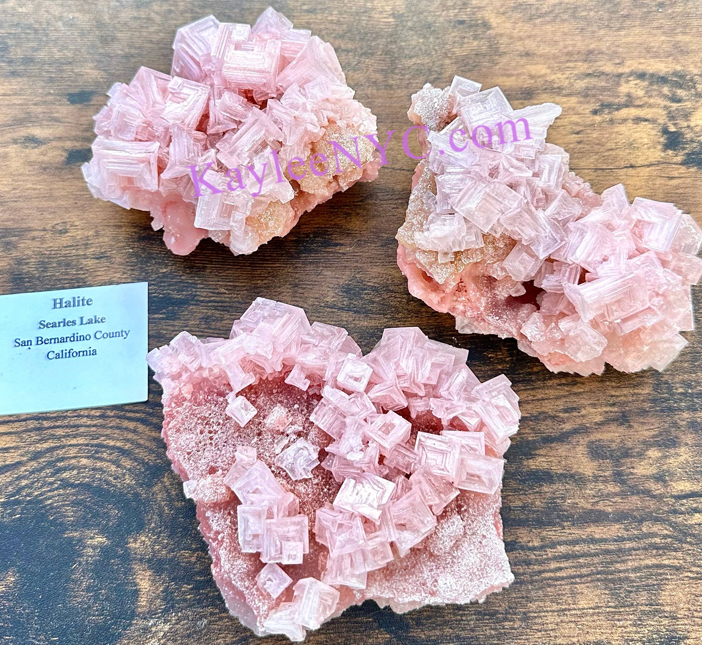 KayleeNYC - Wholesale Spiritual Stone/Crystal - Natural Pink Halite Specimen Raw Crystal1