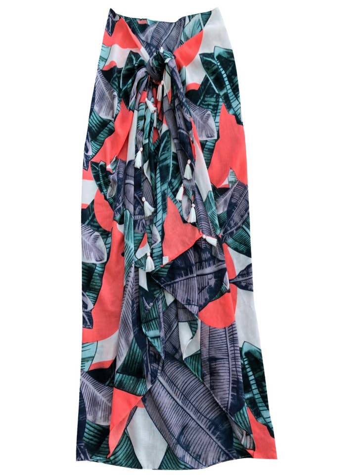 Neon Tropcs Print Scarf Wrap Sarong for wholesale by Subtle Luxury