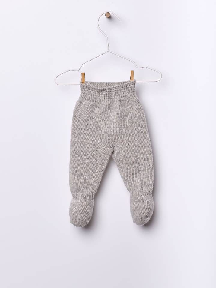 Wedoble: sustainable children's fashion – wholesale Trousers – Baby – Trousers with feet knitted in merino wool | SNOWFLAKE