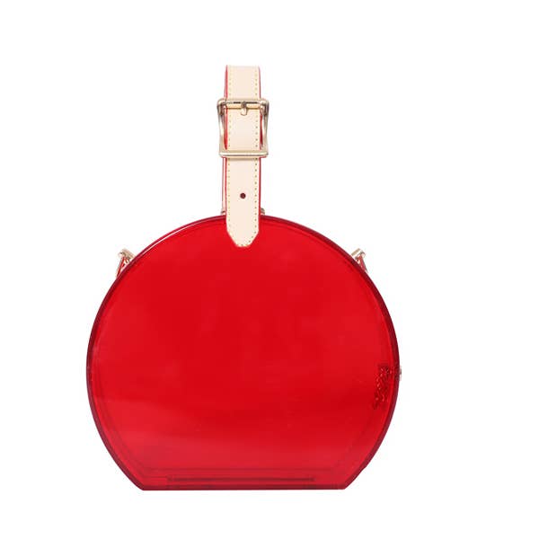 Nima Accessories Inc - Wholesale Crossbody Bag - Women's - Ladies Clear See Thru Round Shape Acrylic Bag Handbag