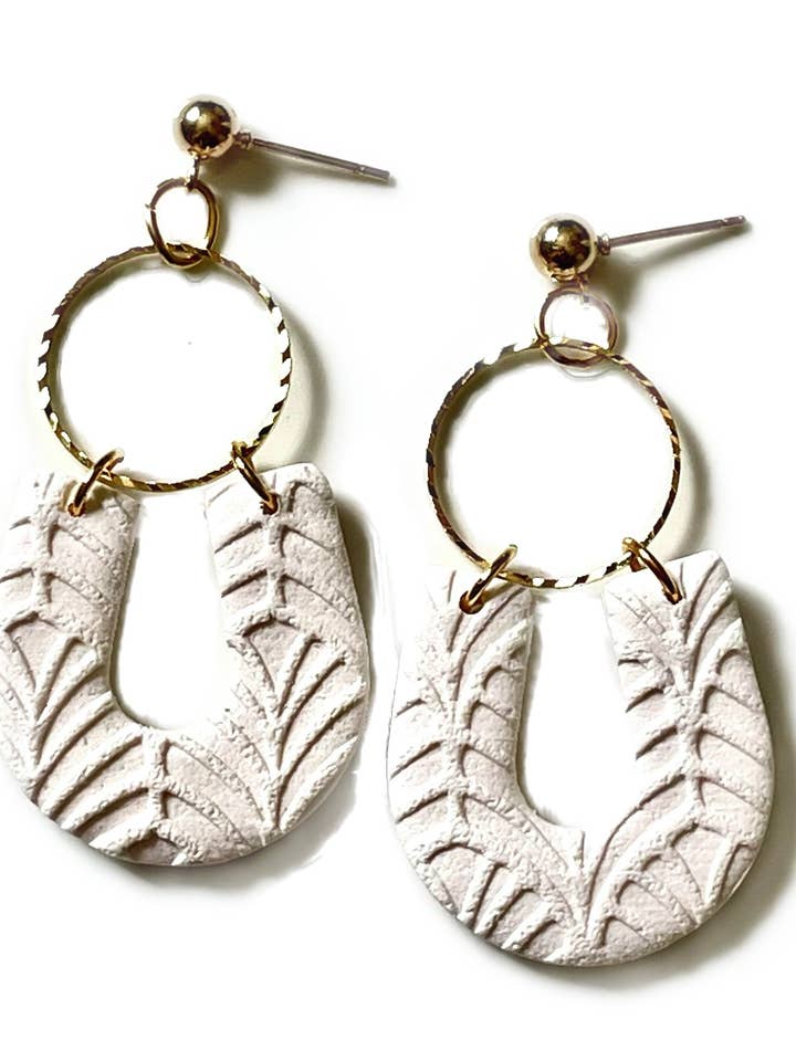 White Clay Earrings for wholesale by Clay by K