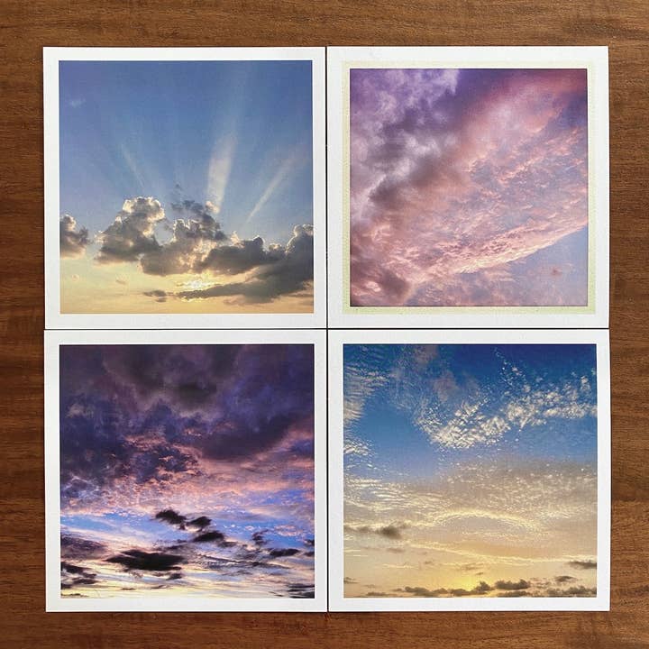 Sky Card Set of 12 for wholesale by Whispered Light Greeting Cards