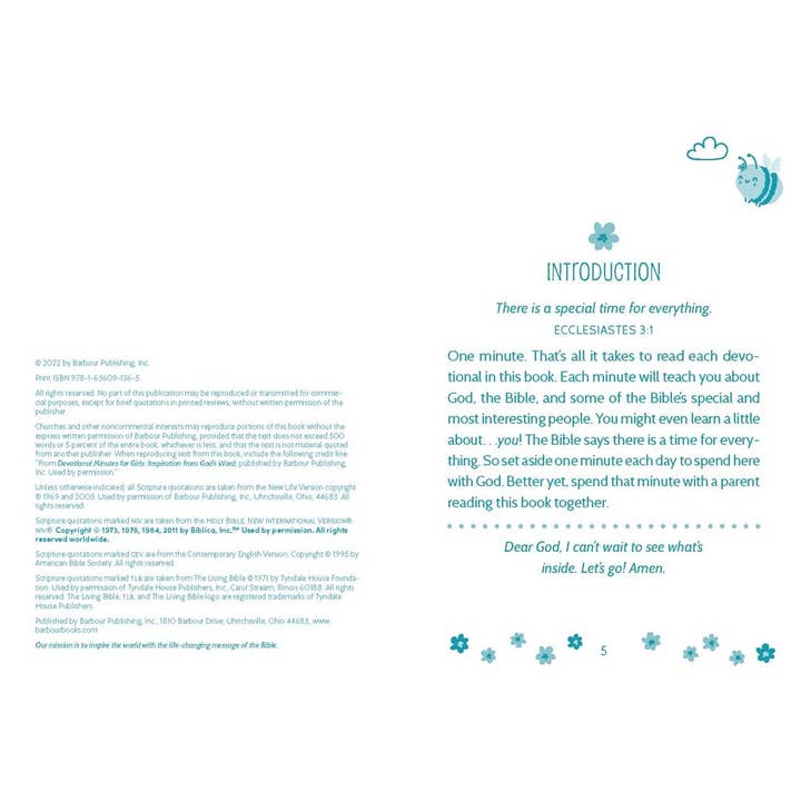 Barbour Publishing, Inc. - Wholesale Religion - Devotional Minutes for Girls1