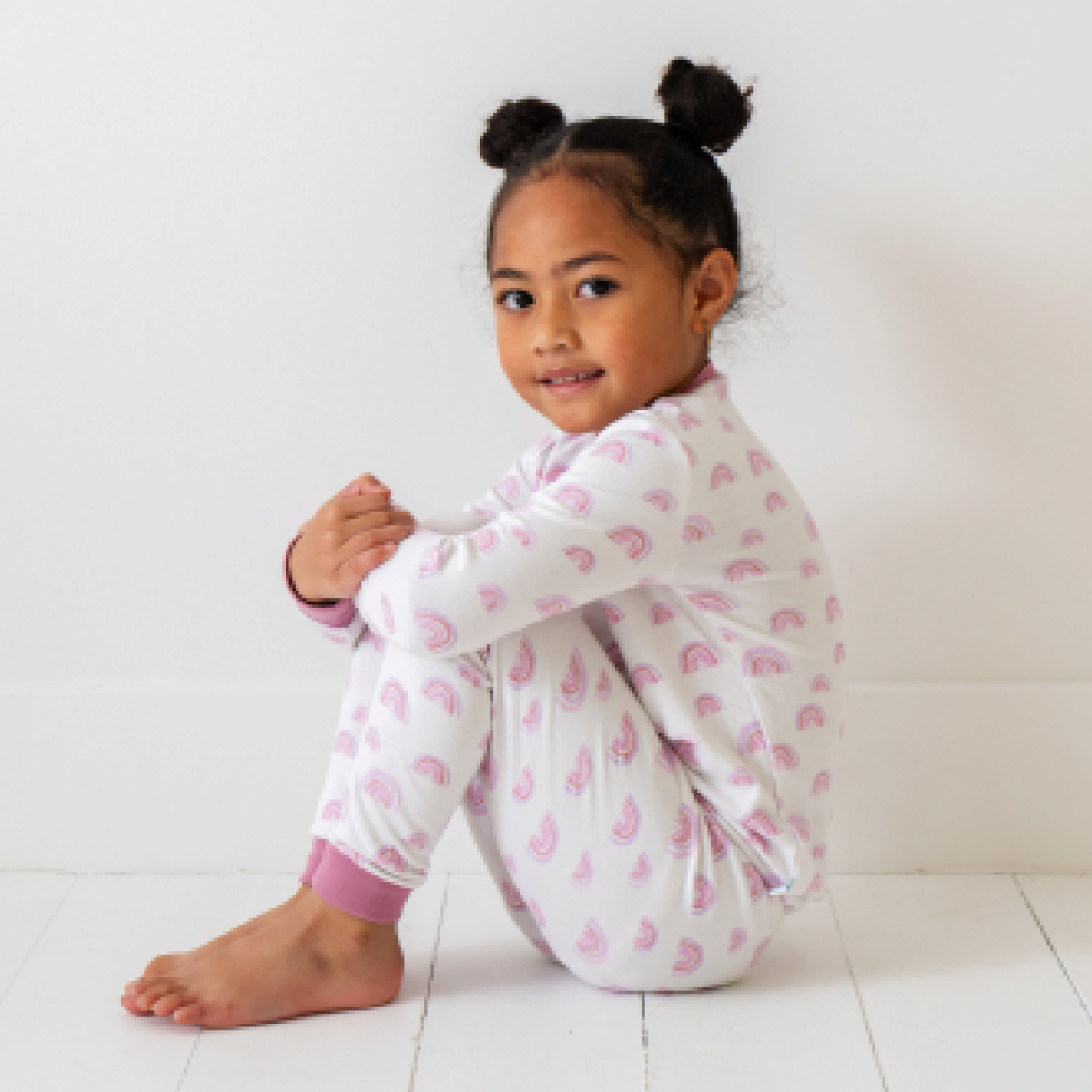 Wholesale Toddler/Kids Bamboo Pajamas Pink Rainbow for your - Main Image