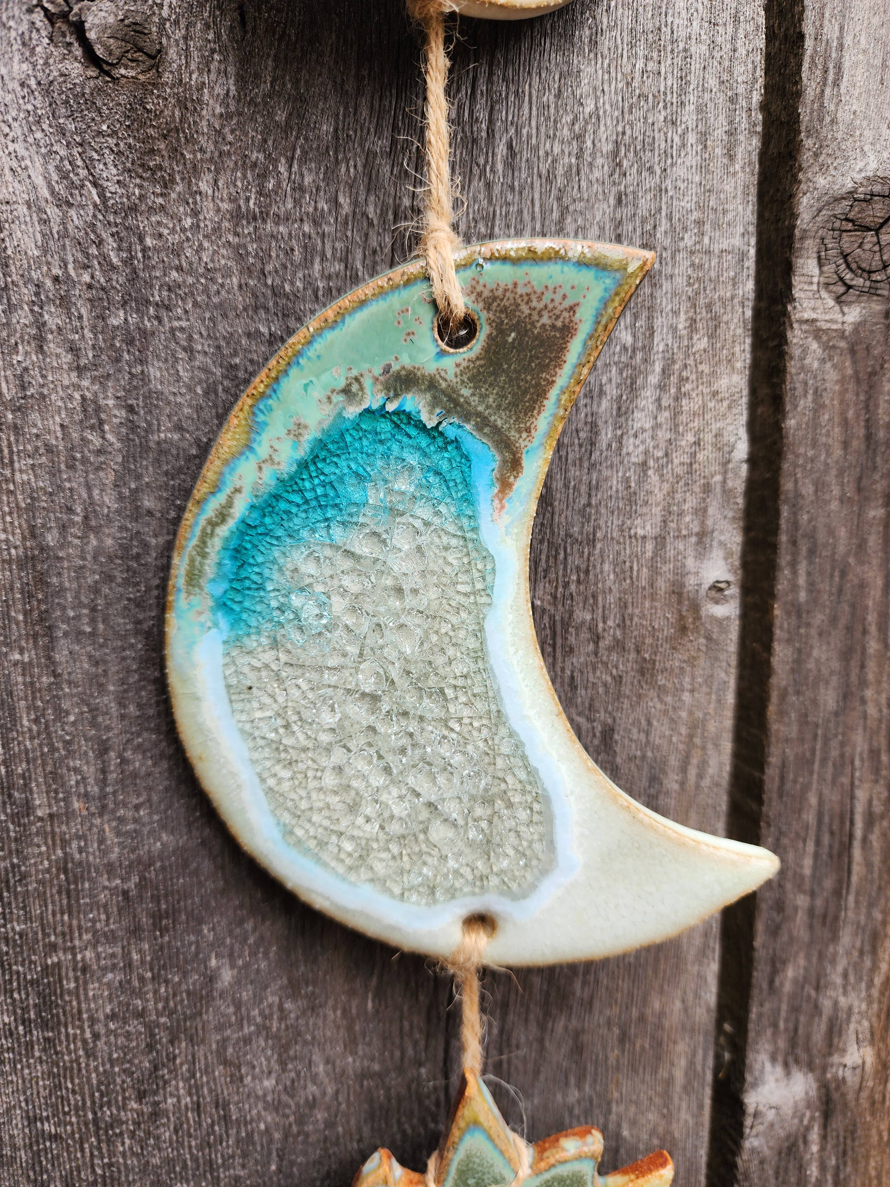 Dock 6 Pottery - Wholesale Wall Accent - Celestial Wall Hanging - Handmade Sun Moon Stars, Boho Gift8