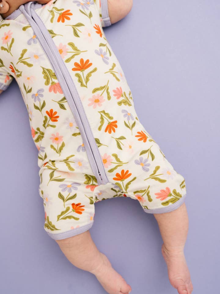 Little One Shop - Wholesale Jumpsuit - Baby - Daisy Daydream Bamboo Short Romper