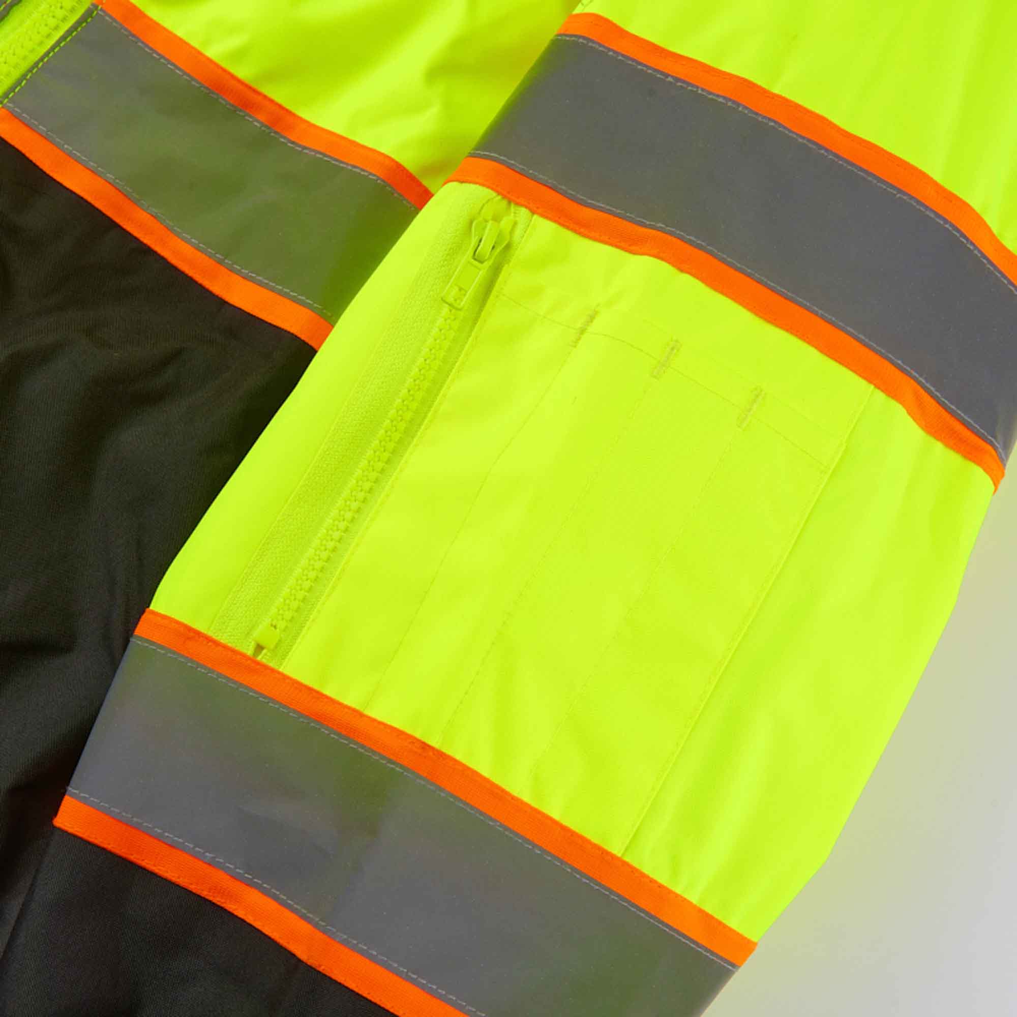 3C Products – wholesale Safety jacket – Unisex – SAJ5710  Lime Green /W Black Bottom, 3-In 1 Safety Class 38