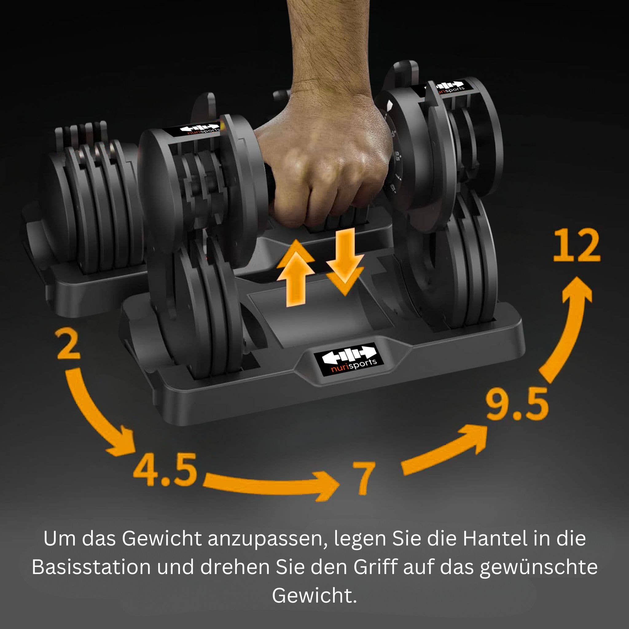 Close Up GmbH - Wholesale Fitness Equipment - Nurisports dumbbell adjustable1
