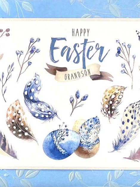 Rosedale Gold Easter Greeting Cards - Grandson (3pk) 50502 for wholesale by A-Line Greetings