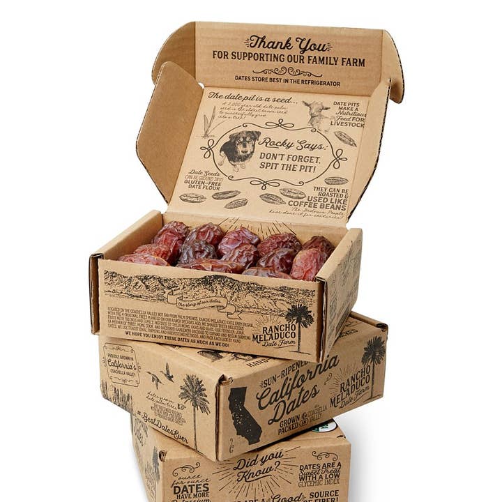Rancho Meladuco Date Farm - Wholesale Dried/Dehydrated Fruit - 1 lb. Prime Medjool Dates