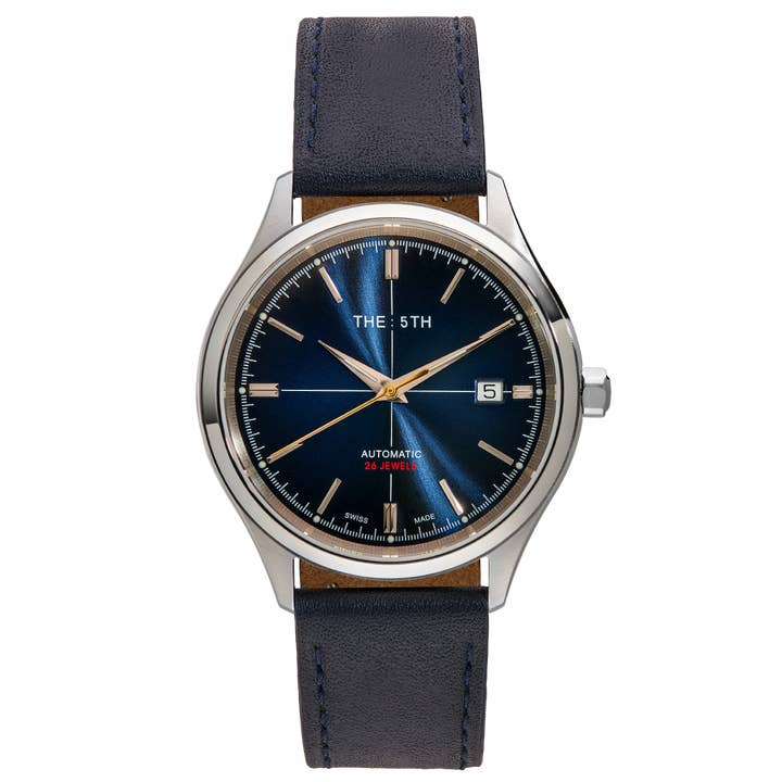 Blue Auto Swiss Made Men's Wrist Watch for wholesale by The 5TH