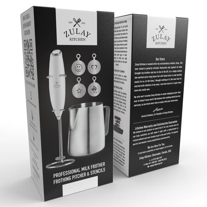 Zulay Kitchen - Wholesale Coffee Machine - Complete Milk Frother Set, Coffee Gift 9