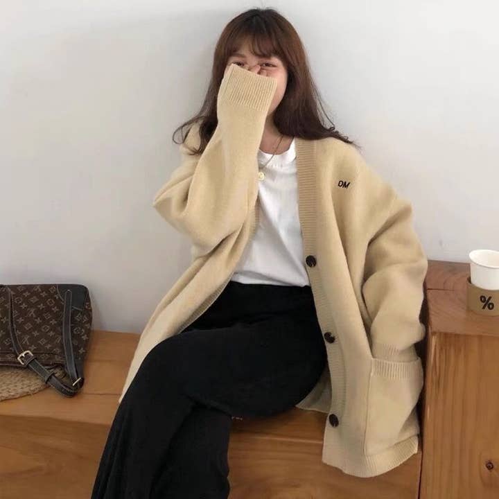 Marayn - Wholesale Cardigan – Women’s - Korean Knit Cardigan Chic Embroidered Cozy14