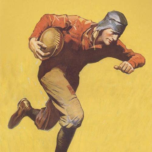 Art Print FB-32 Football Player for wholesale by Found Image Press