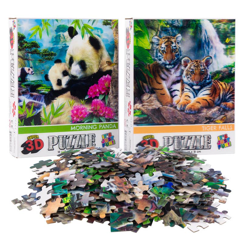Deluxe Import Trading – wholesale Puzzle – Child – 300pc 3D Wildlife Howard Robinson Puzzle- Assorted0