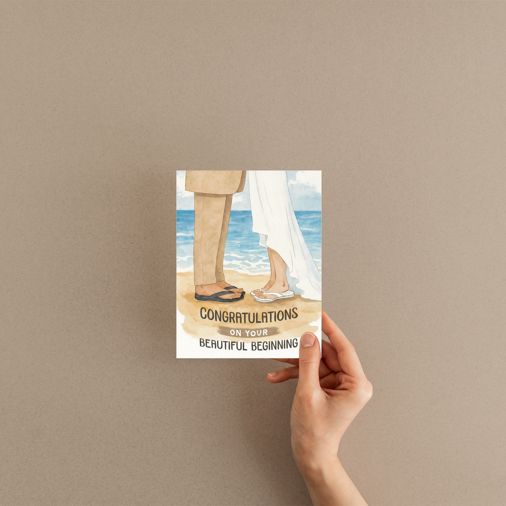 New Summits - Wholesale Wedding Card - Congratulations Beach Wedding Card | Engagement or Elopement1